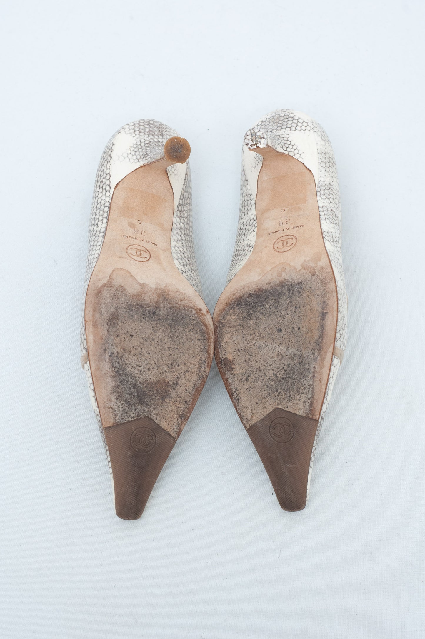 CHANEL LIZARD HEELS