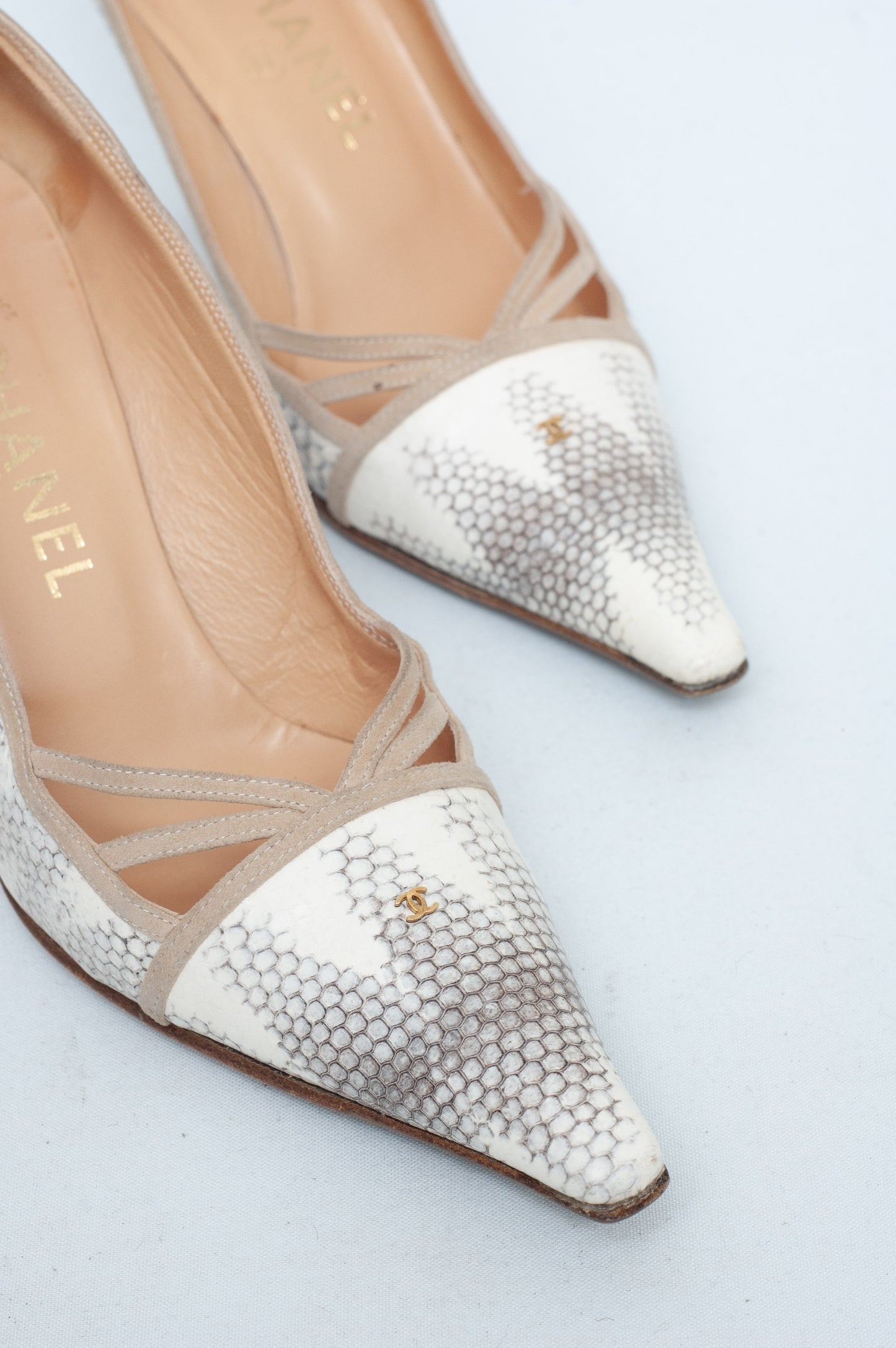 CHANEL LIZARD HEELS
