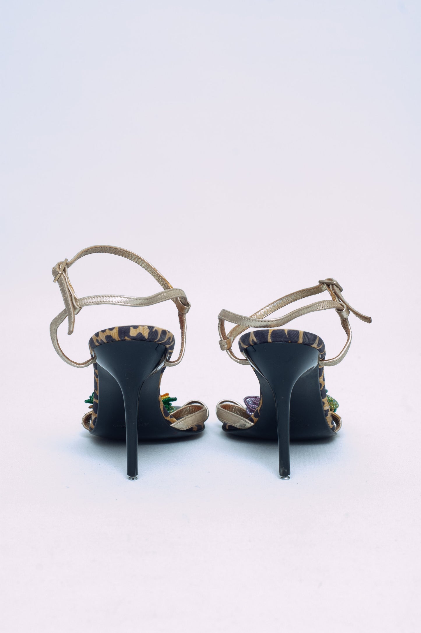 DOLCE & GABBANA BEADED FLOWER HEELS