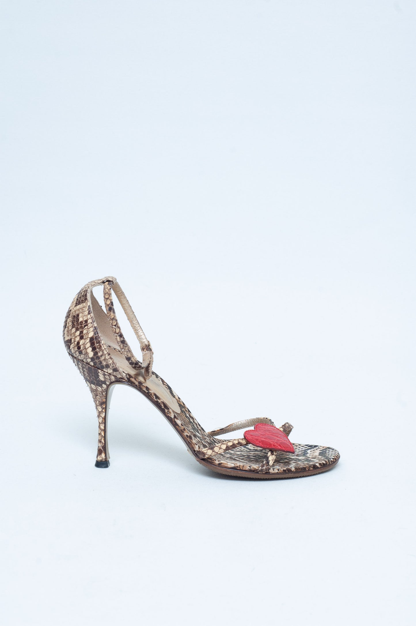 DOLCE & GABBANA SS 2005 SNAKESKIN HEART HEELS
