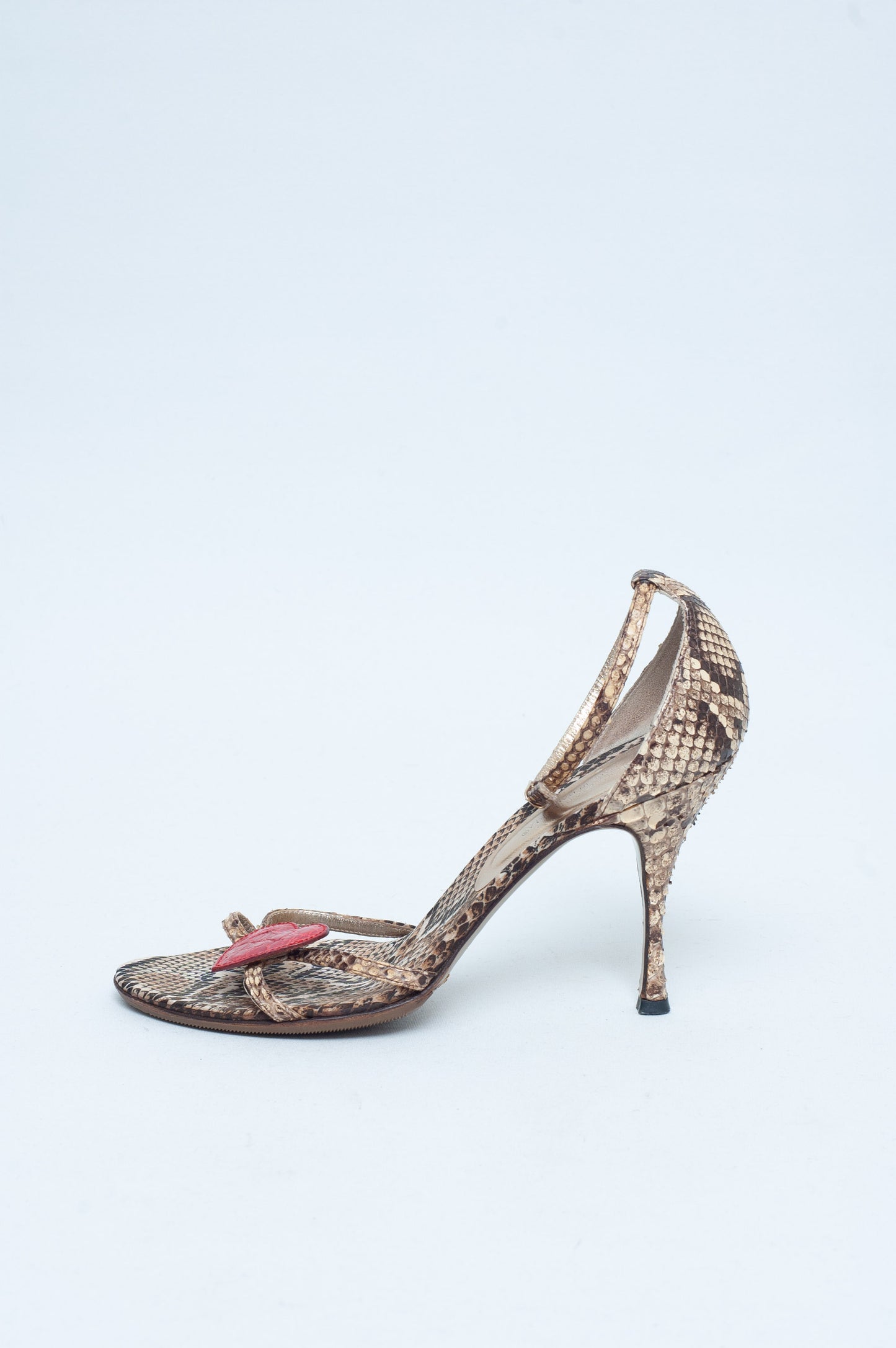 DOLCE & GABBANA SS 2005 SNAKESKIN HEART HEELS