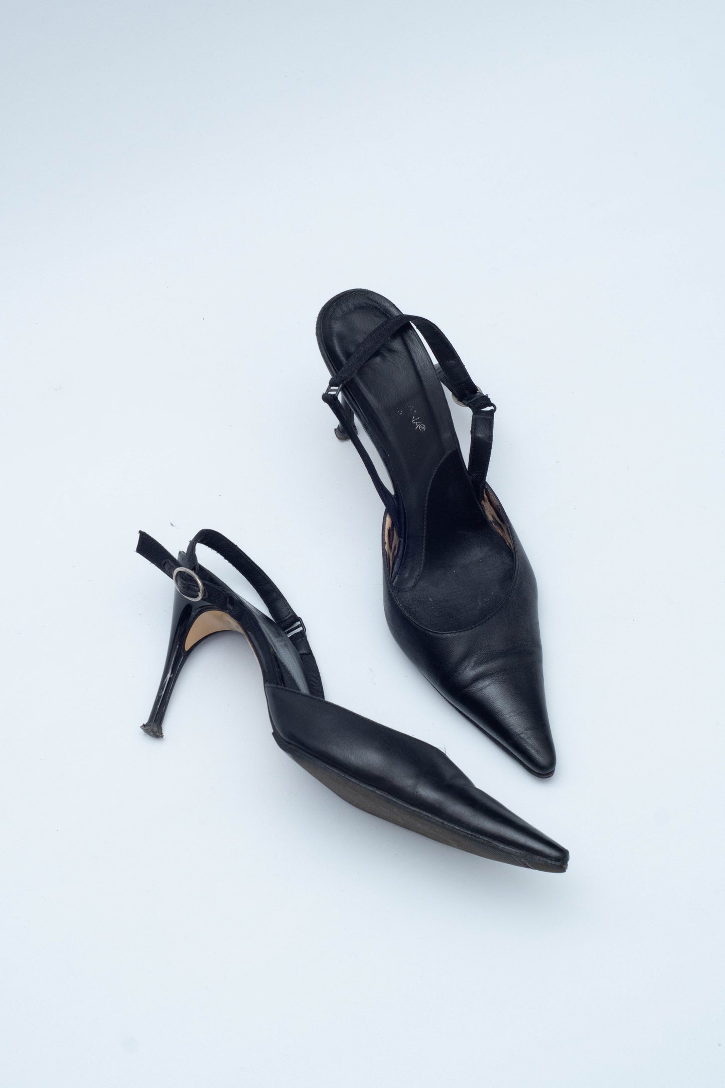 DOLCE & GABBANA BLACK SLINGBACKS