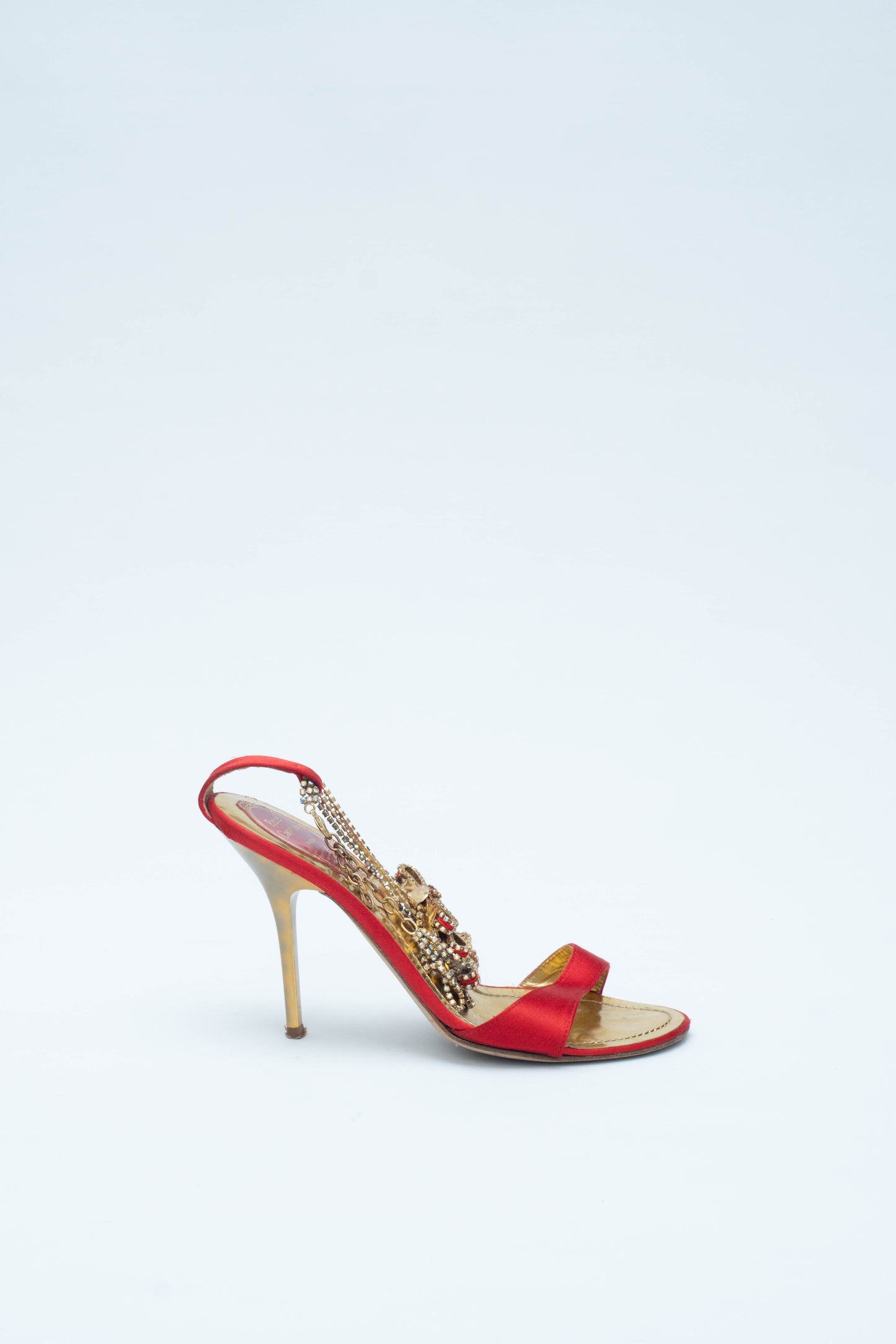 RENE CAOVILLA RED BOW HEELS