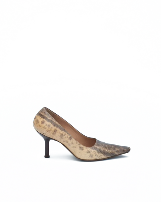 GUCCI FW 1998 SNAKE LEATHER DECOLLETE