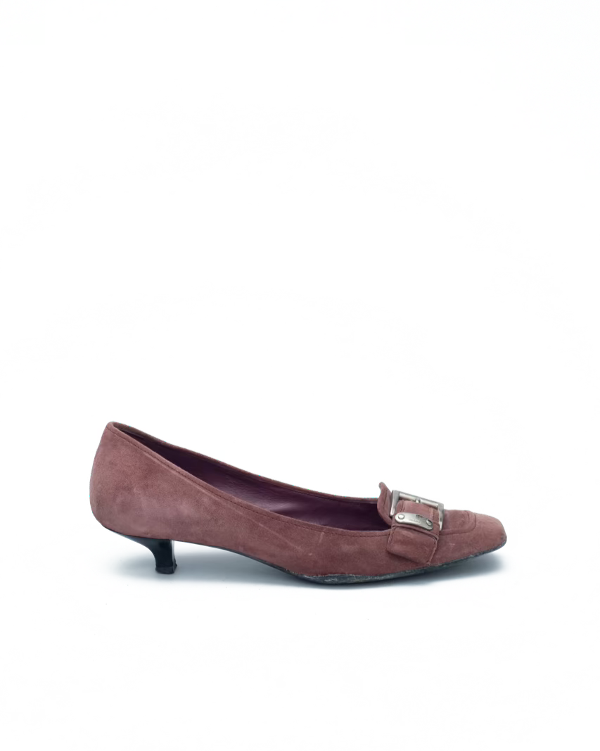 PRADA SQUARED KITTEN HEELS