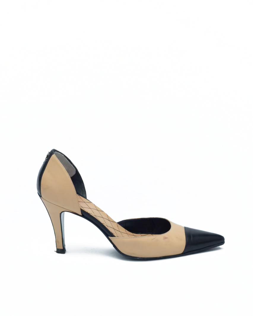 CHANEL TWO TONE DECOLLETE