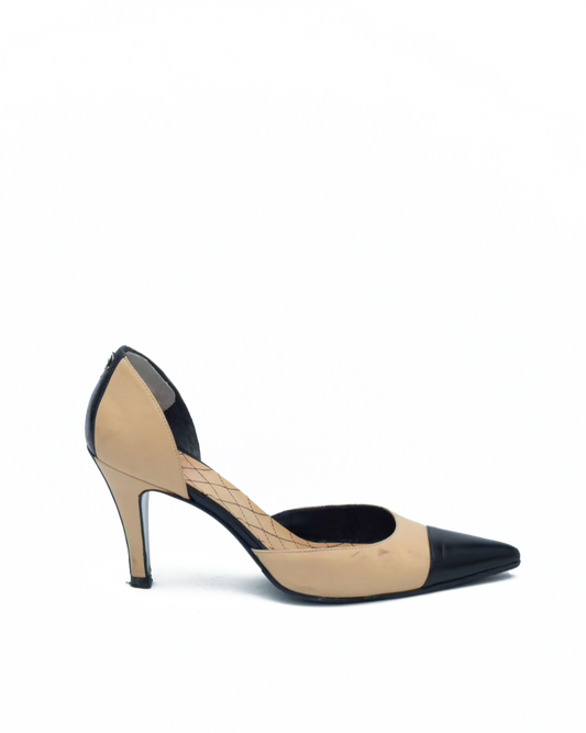 CHANEL TWO TONE DECOLLETE