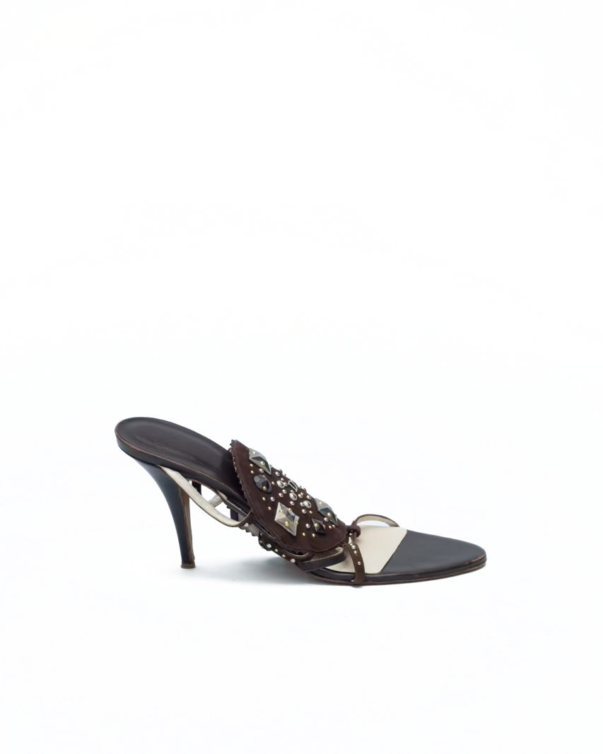 DIOR BROWN LEATHER HEELS