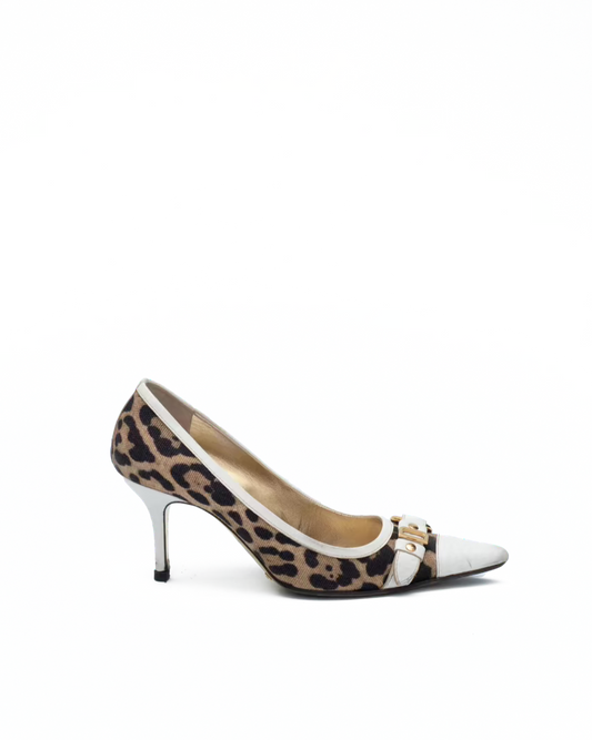 DOLCE & GABBANA LEO WHITE DECOLLETE