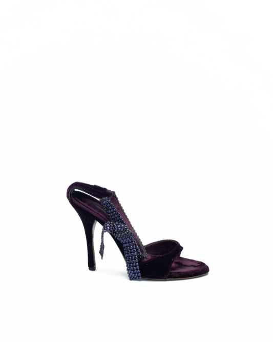 ROBERTO CAVALLI VELVET HEELS